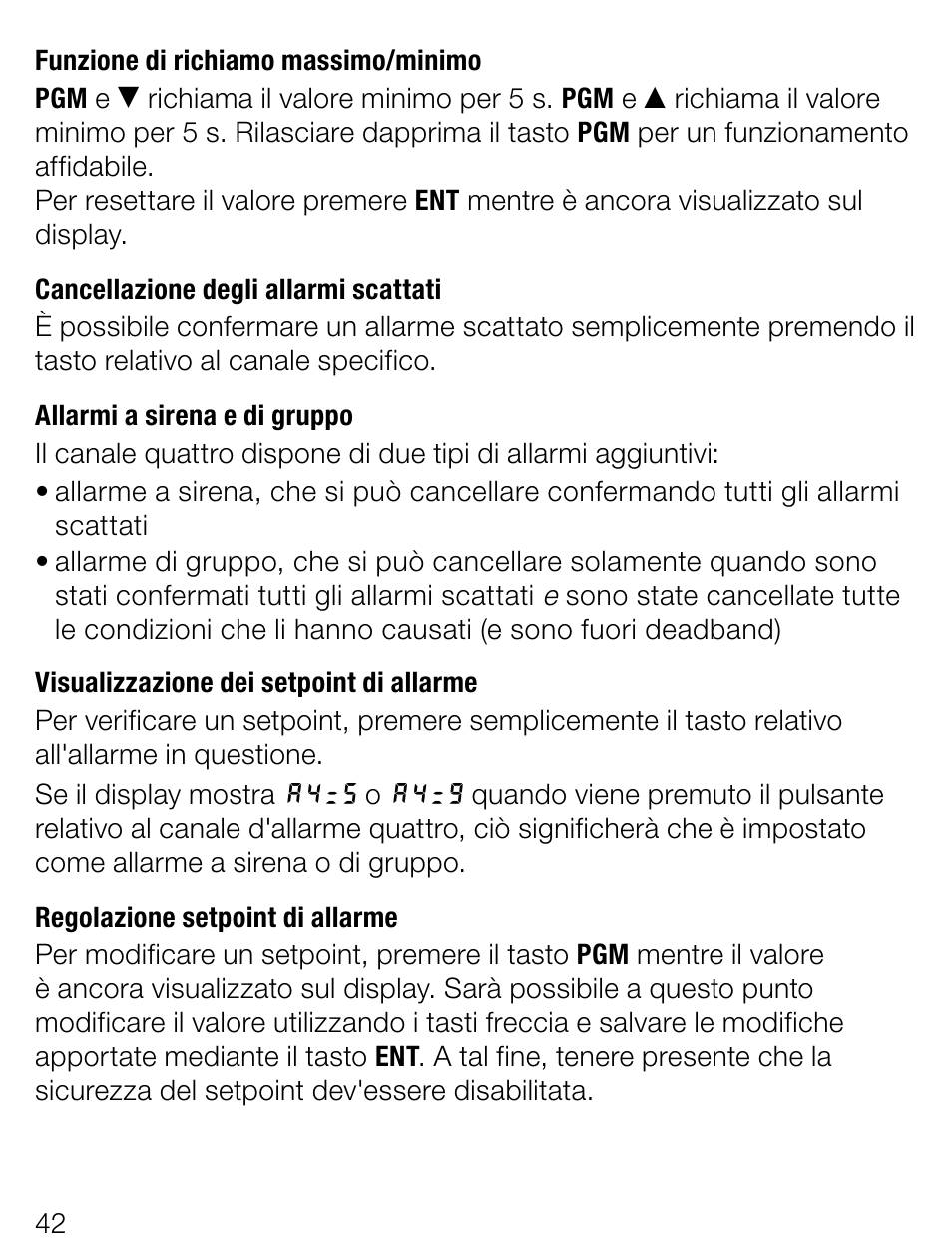 Weidmuller PMX420SERIES - Display instrument for control panel User Manual | Page 42 / 68