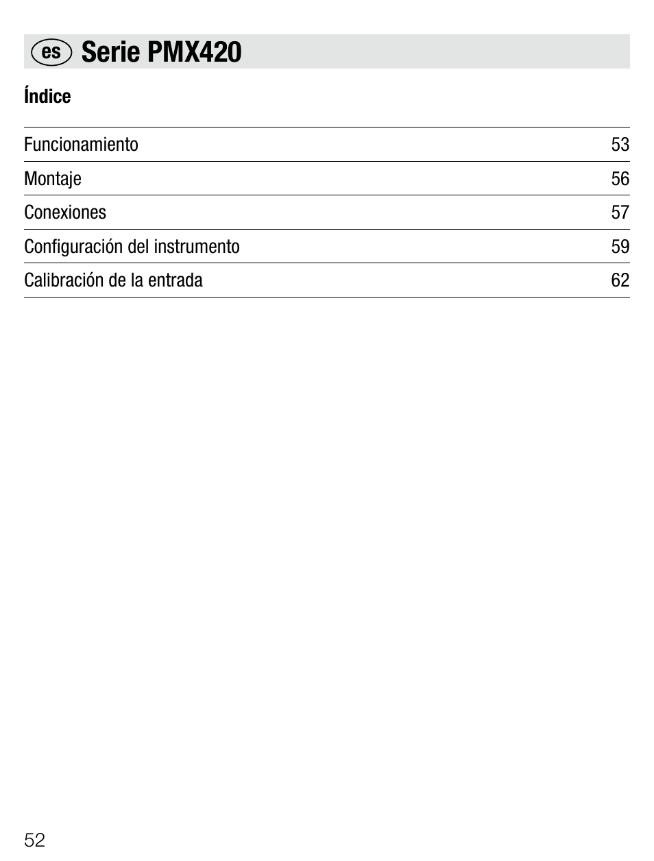 Seriepmx420 | Weidmuller PMX420SERIES - Display instrument for control panel User Manual | Page 52 / 68