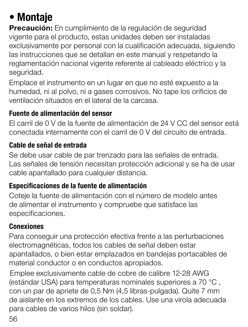 Montaje | Weidmuller PMX420SERIES - Display instrument for control panel User Manual | Page 56 / 68