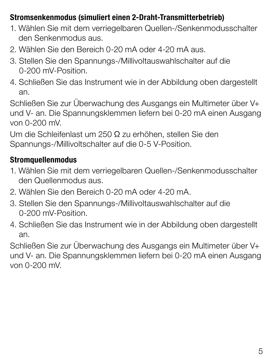 Weidmuller Portacal 275 - Signal source and loop calibrator User Manual | Page 5 / 32