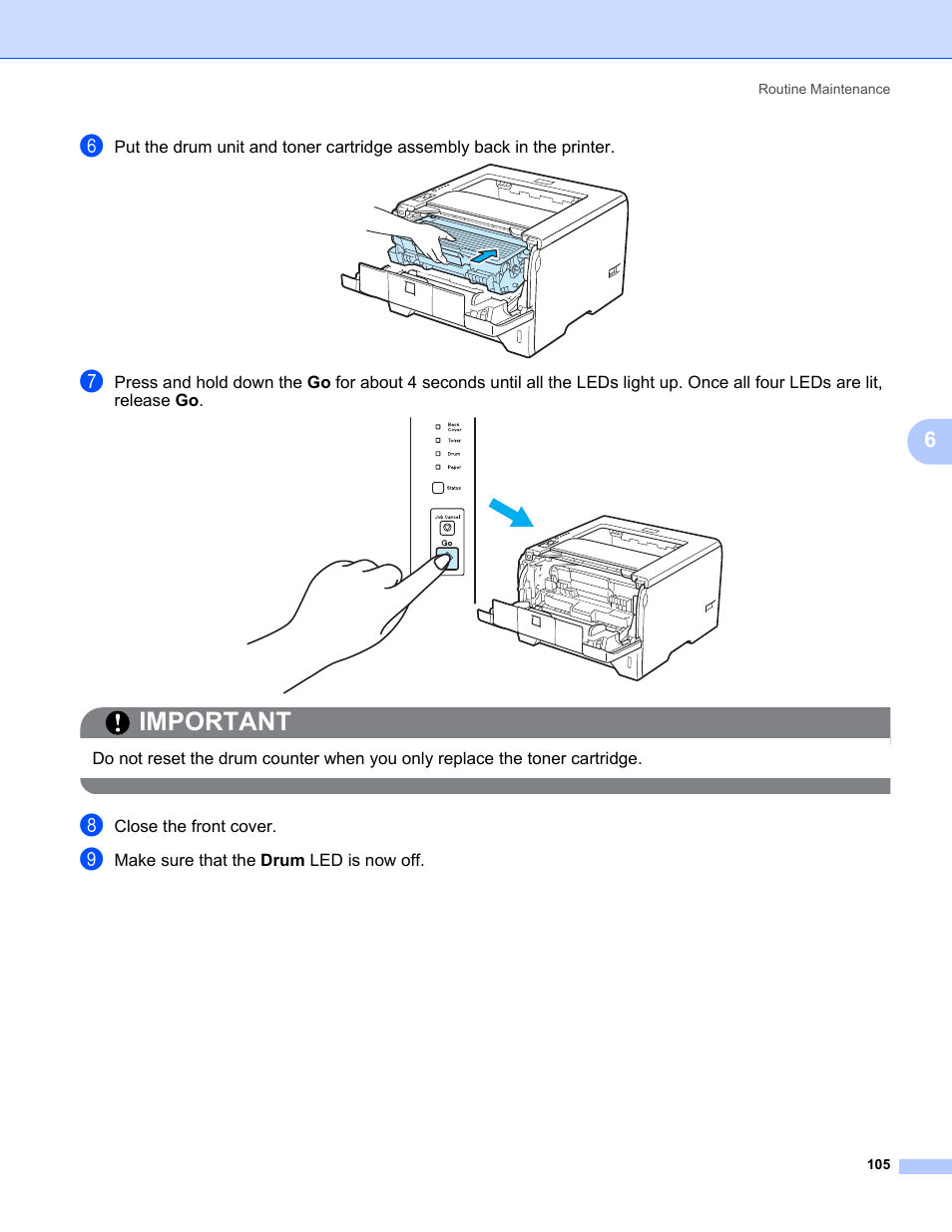 Important | Brother HL 5370DW User Manual | Page 115 / 172