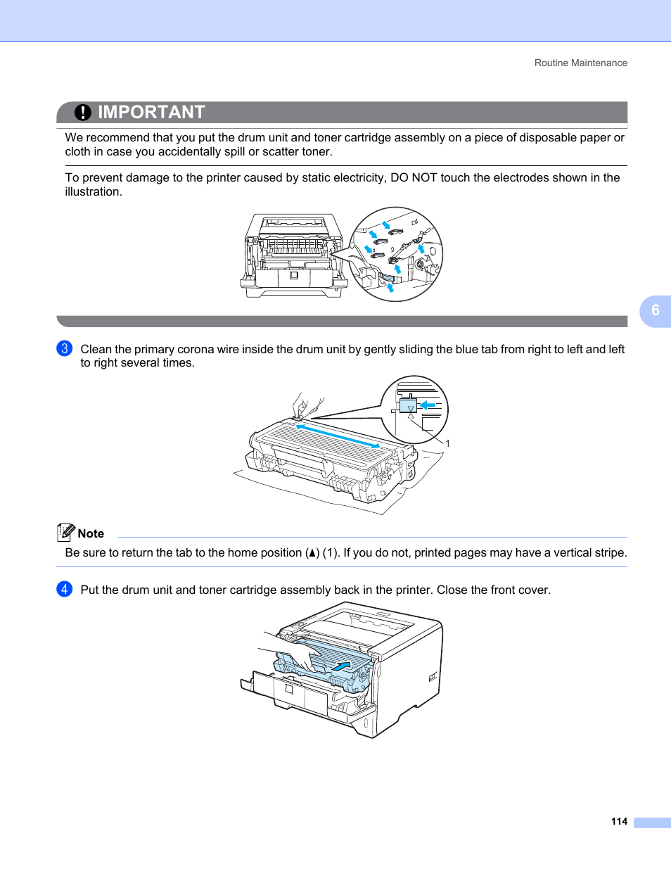 Important | Brother HL 5370DW User Manual | Page 124 / 172
