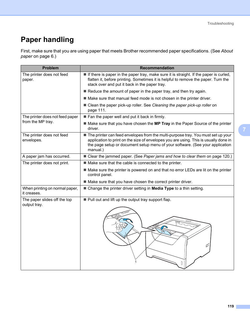 Paper handling | Brother HL 5370DW User Manual | Page 129 / 172