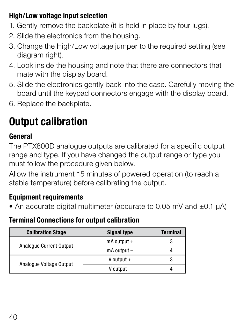 Output calibration | Weidmuller PTX800D - Scalable pulse and frequency counter User Manual | Page 18 / 22