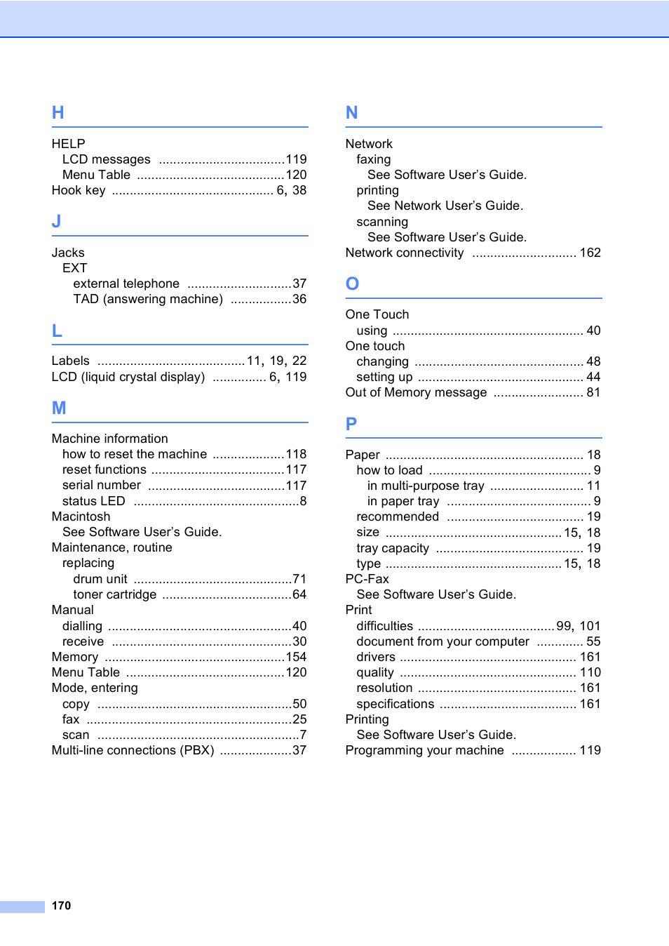 Brother MFC-8510DN User Manual | Page 178 / 181