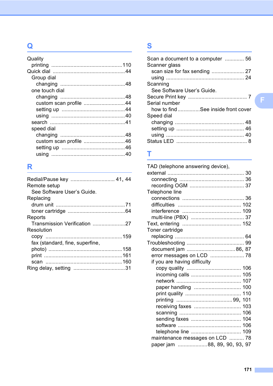 Brother MFC-8510DN User Manual | Page 179 / 181