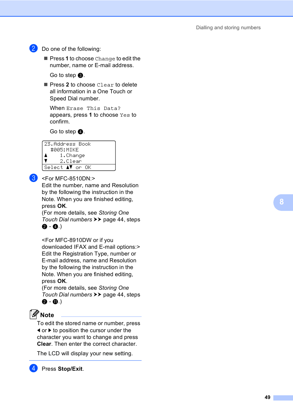 Brother MFC-8510DN User Manual | Page 57 / 181