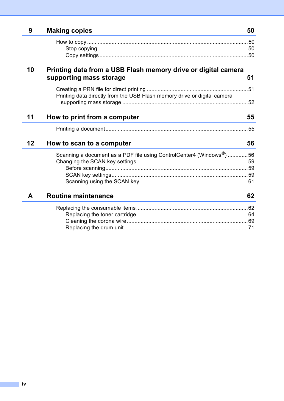 Brother MFC-8510DN User Manual | Page 6 / 181