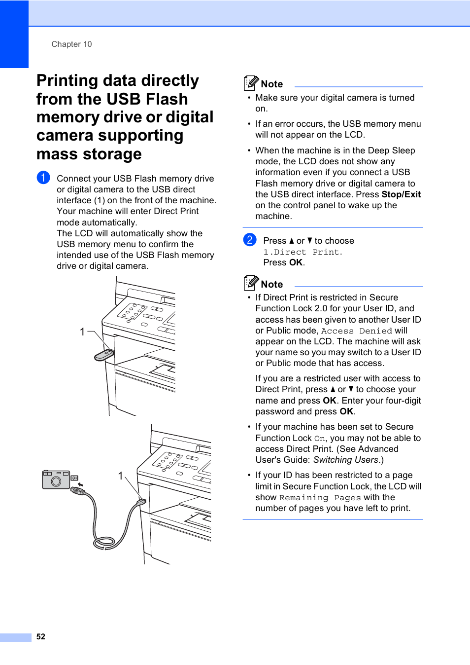 Supporting mass storage | Brother MFC-8510DN User Manual | Page 60 / 181