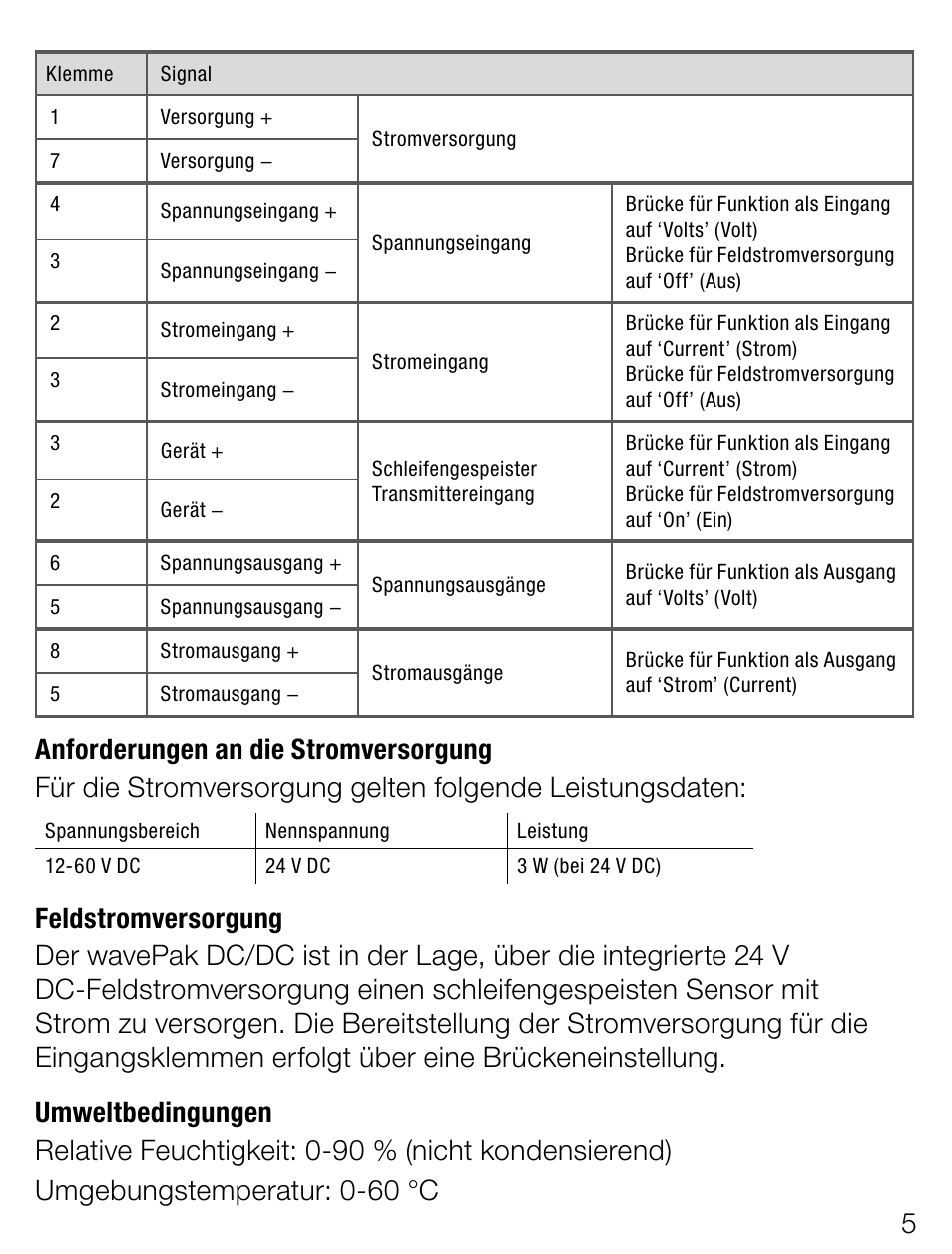 Weidmuller wavePak - Configurable singal isolator-converter User Manual | Page 5 / 28