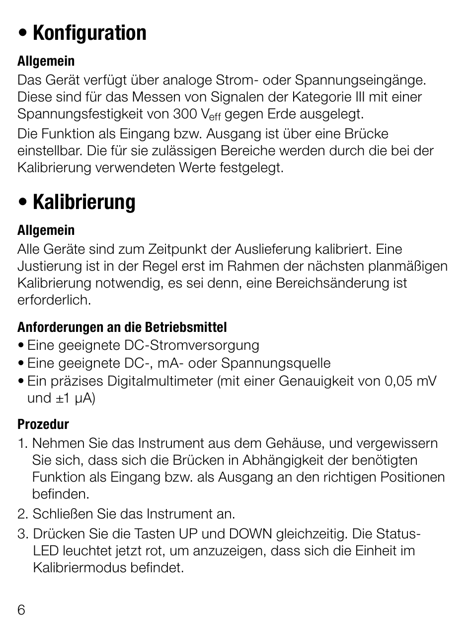 Konfiguration, Kalibrierung | Weidmuller wavePak - Configurable singal isolator-converter User Manual | Page 6 / 28