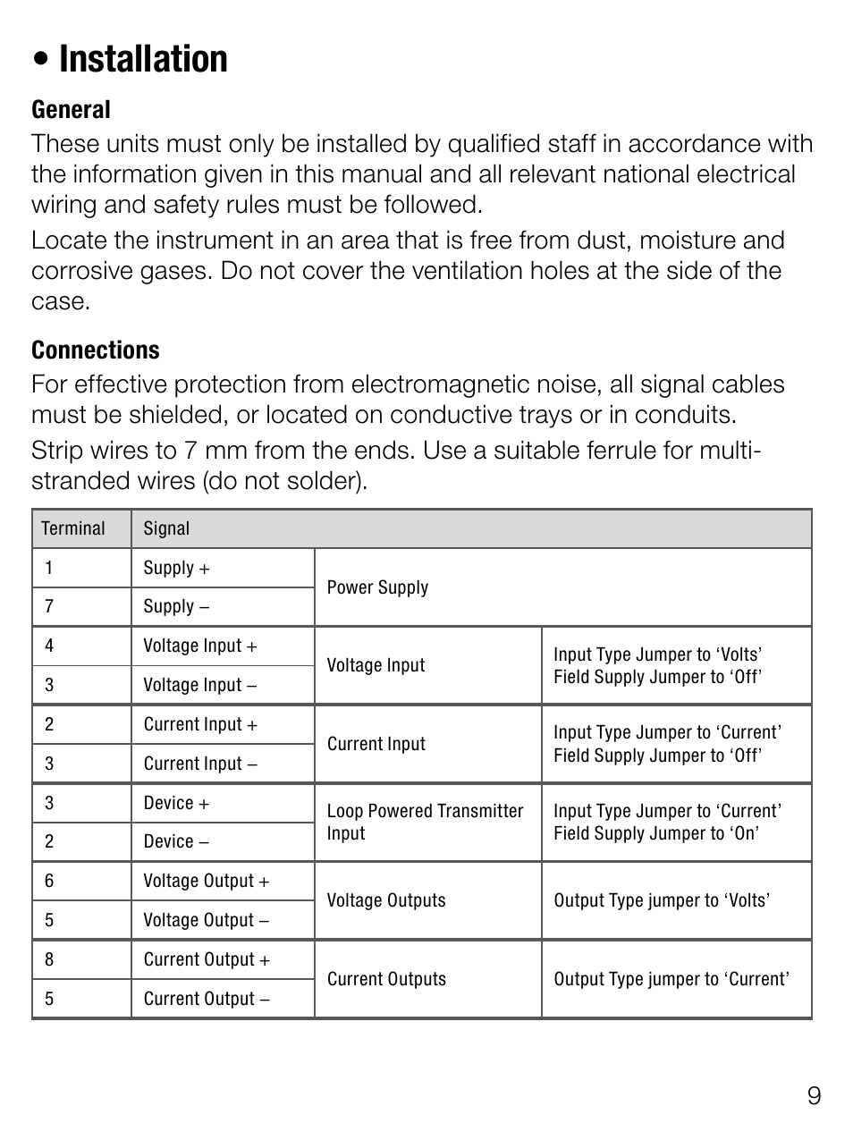 Installation | Weidmuller wavePak - Configurable singal isolator-converter User Manual | Page 9 / 28