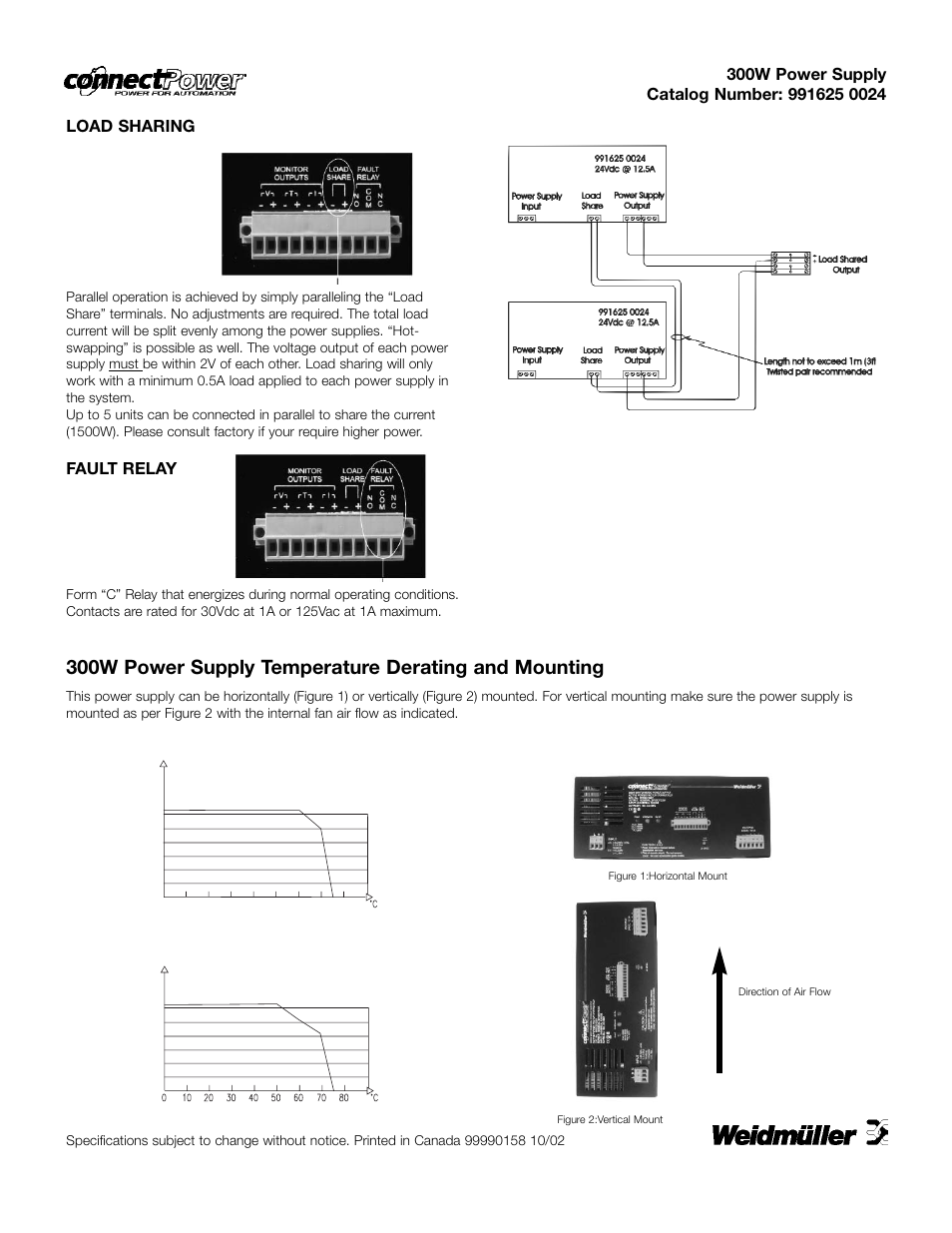 Weidmuller ConnectPower 12.5A Power Supply User Manual | 2 pages