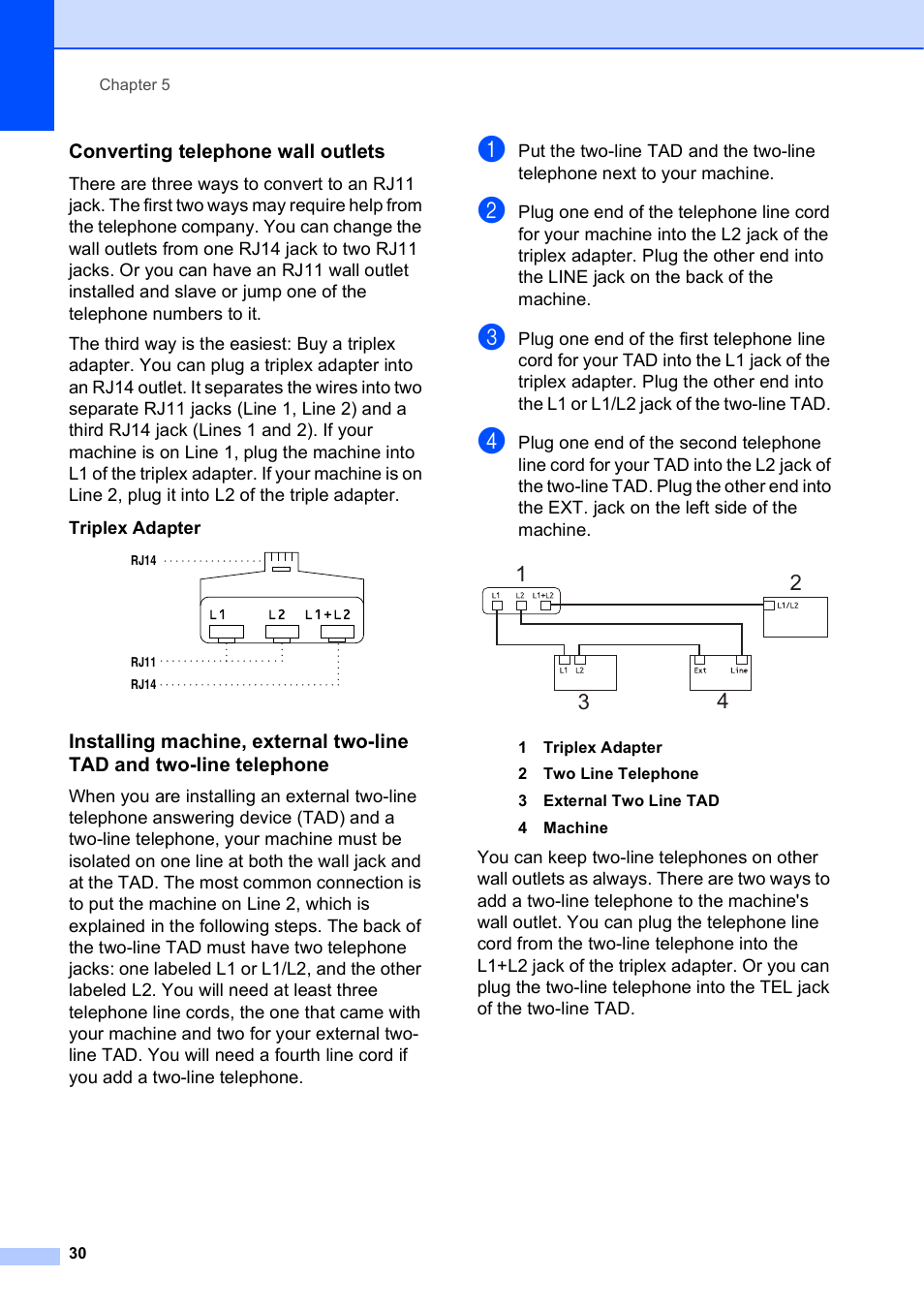 Converting telephone wall outlets | Brother VERSION 0 MFC-J6510DW User Manual | Page 36 / 89