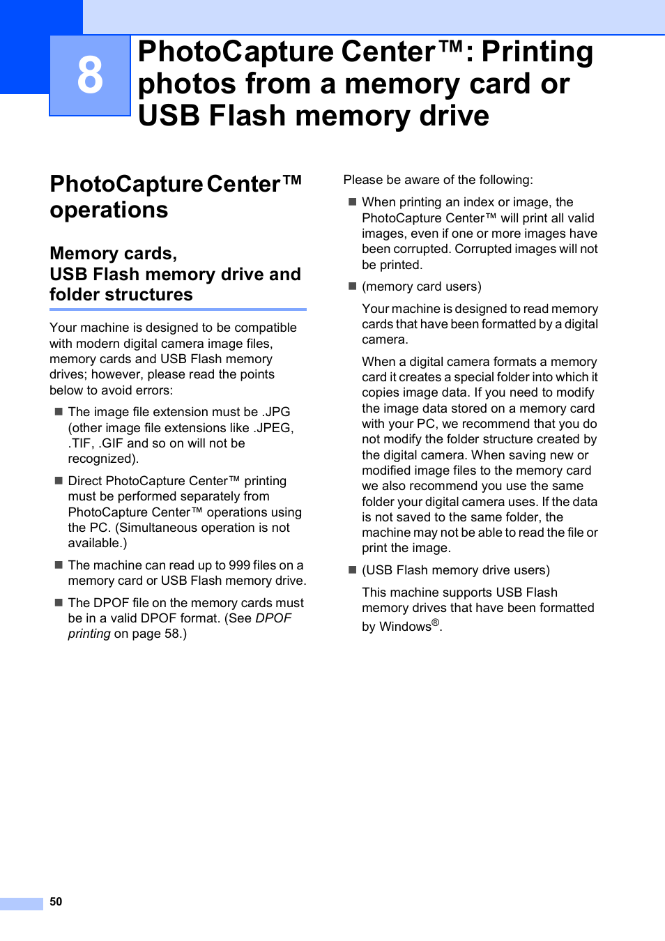 Photocapture center™ operations | Brother VERSION 0 MFC-J6510DW User Manual | Page 56 / 89