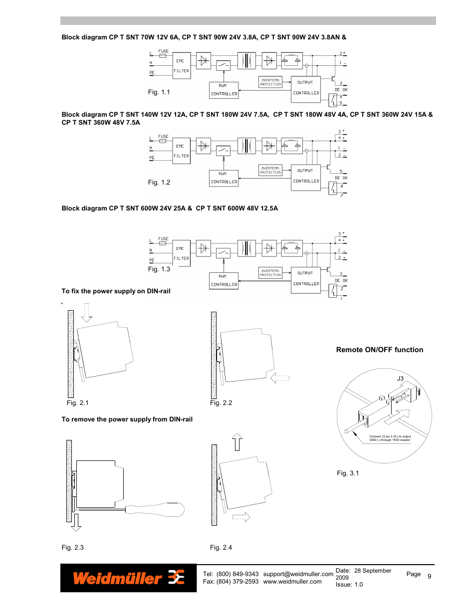Weidmuller PRO-H Series Power Supplies User Manual | Page 9 / 13