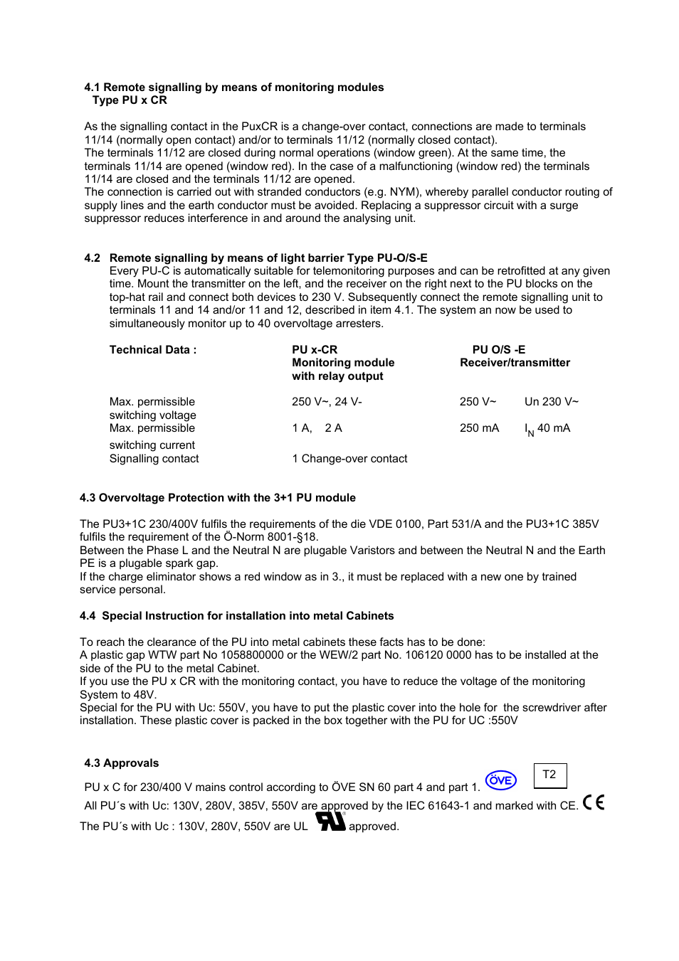 Weidmuller PU-Overvoltage in Mains Control User Manual | Page 3 / 4