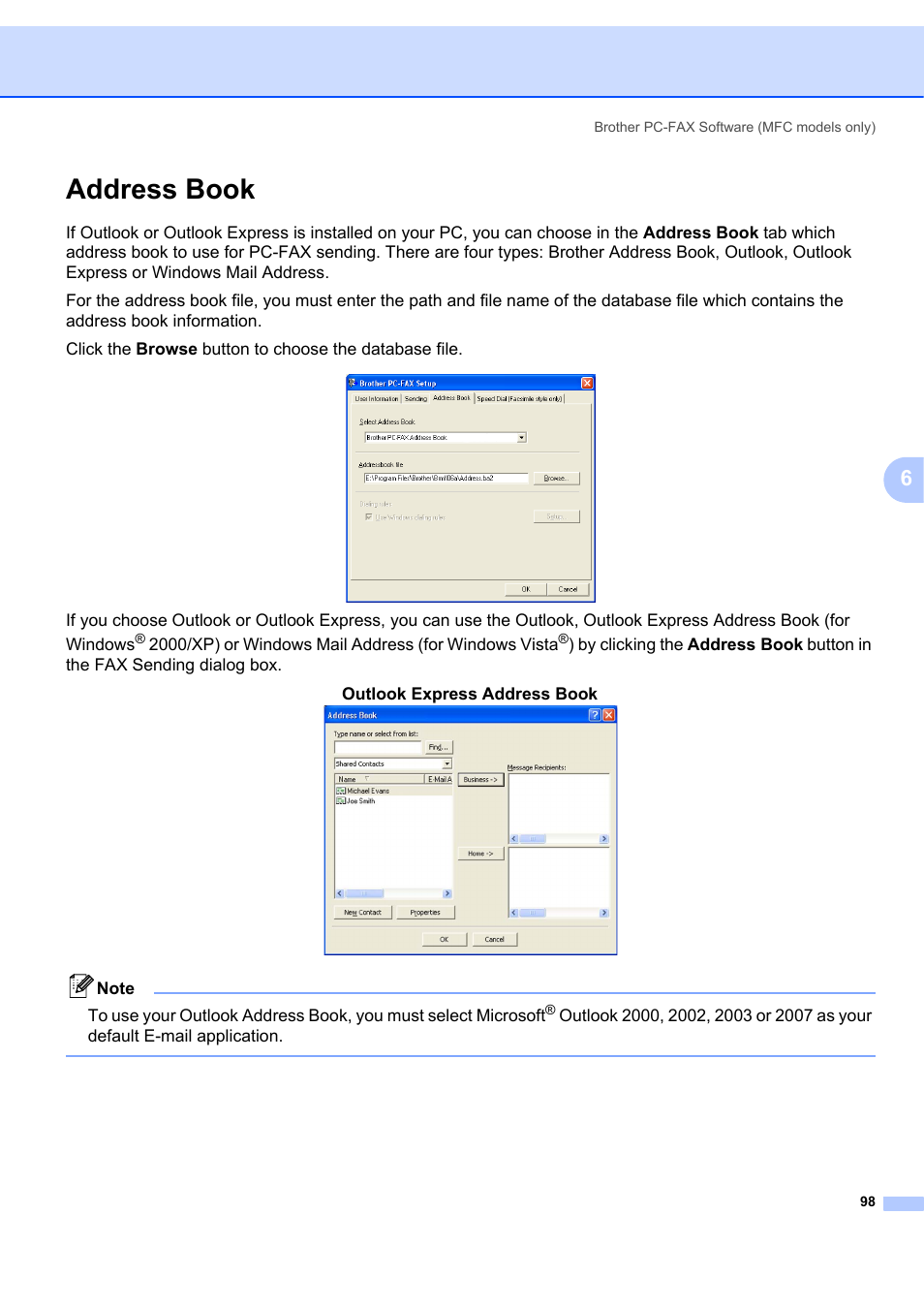 Address book | Brother MFC-7340 User Manual | Page 105 / 199