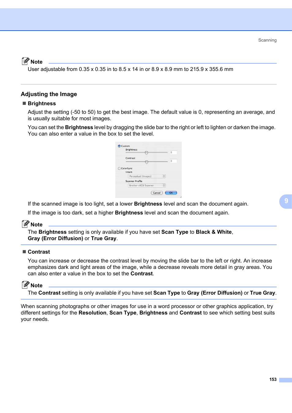Adjusting the image | Brother MFC-7340 User Manual | Page 160 / 199