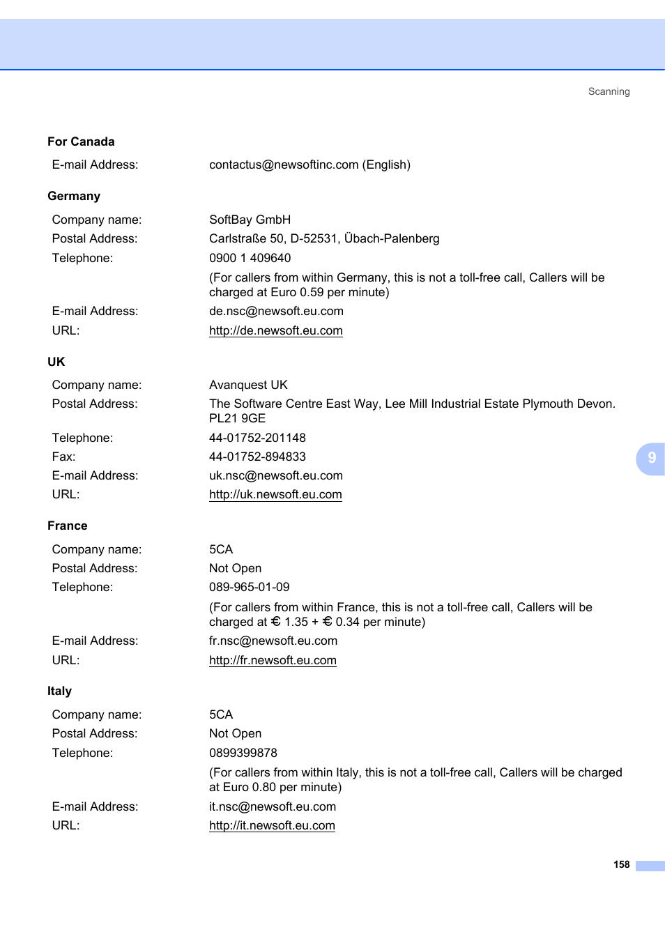 Brother MFC-7340 User Manual | Page 165 / 199