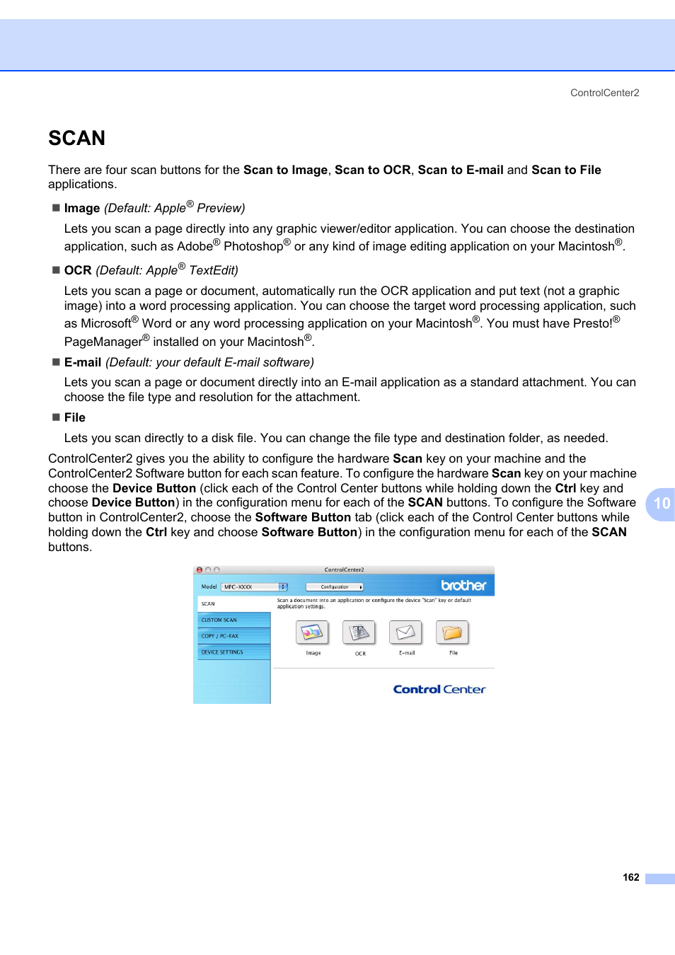 Scan | Brother MFC-7340 User Manual | Page 169 / 199