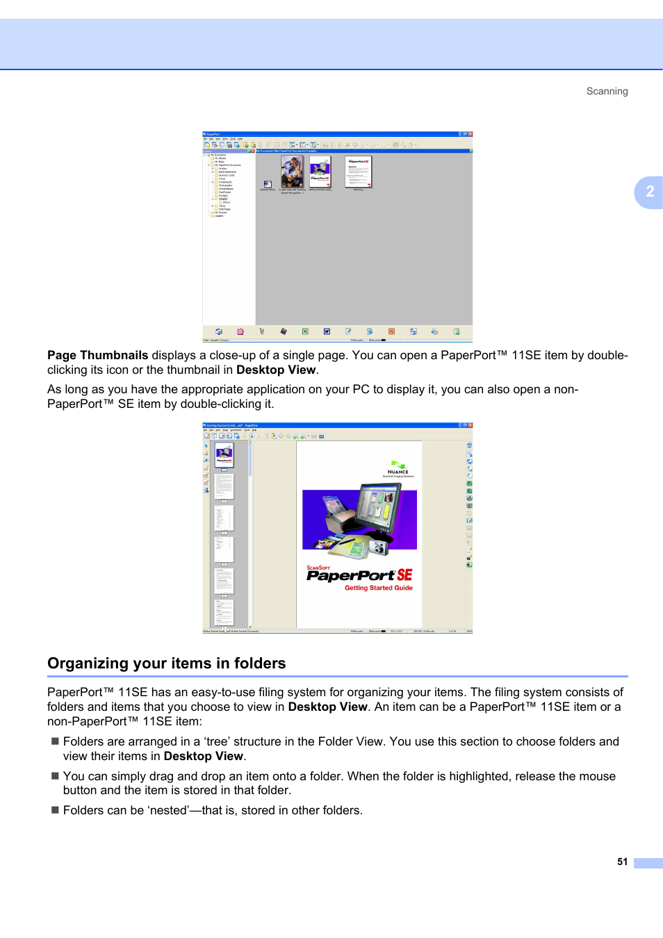 Organizing your items in folders | Brother MFC-7340 User Manual | Page 58 / 199