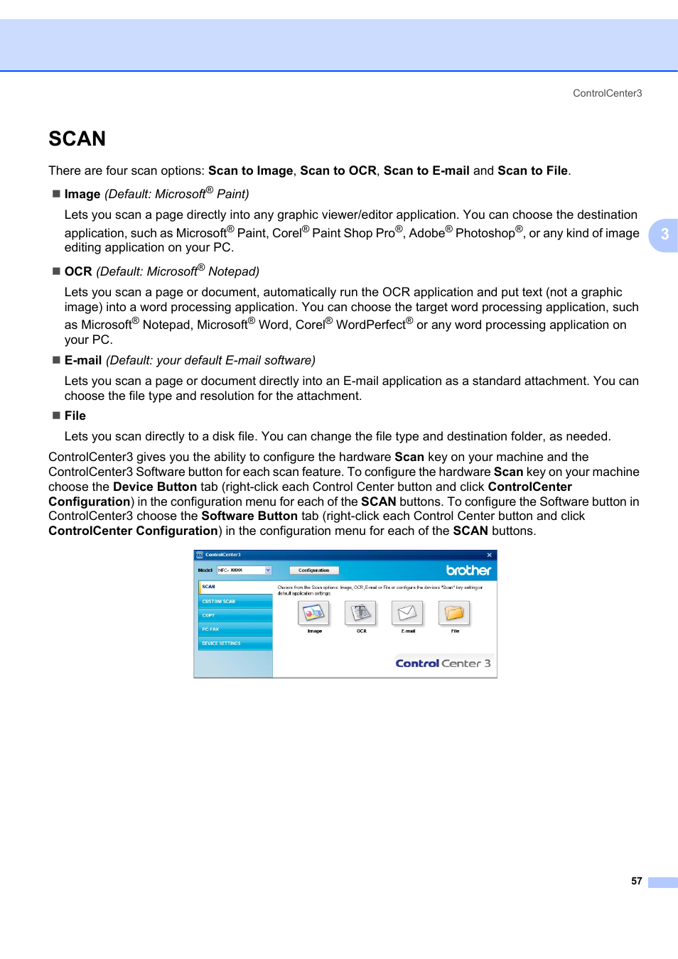 Scan | Brother MFC-7340 User Manual | Page 64 / 199