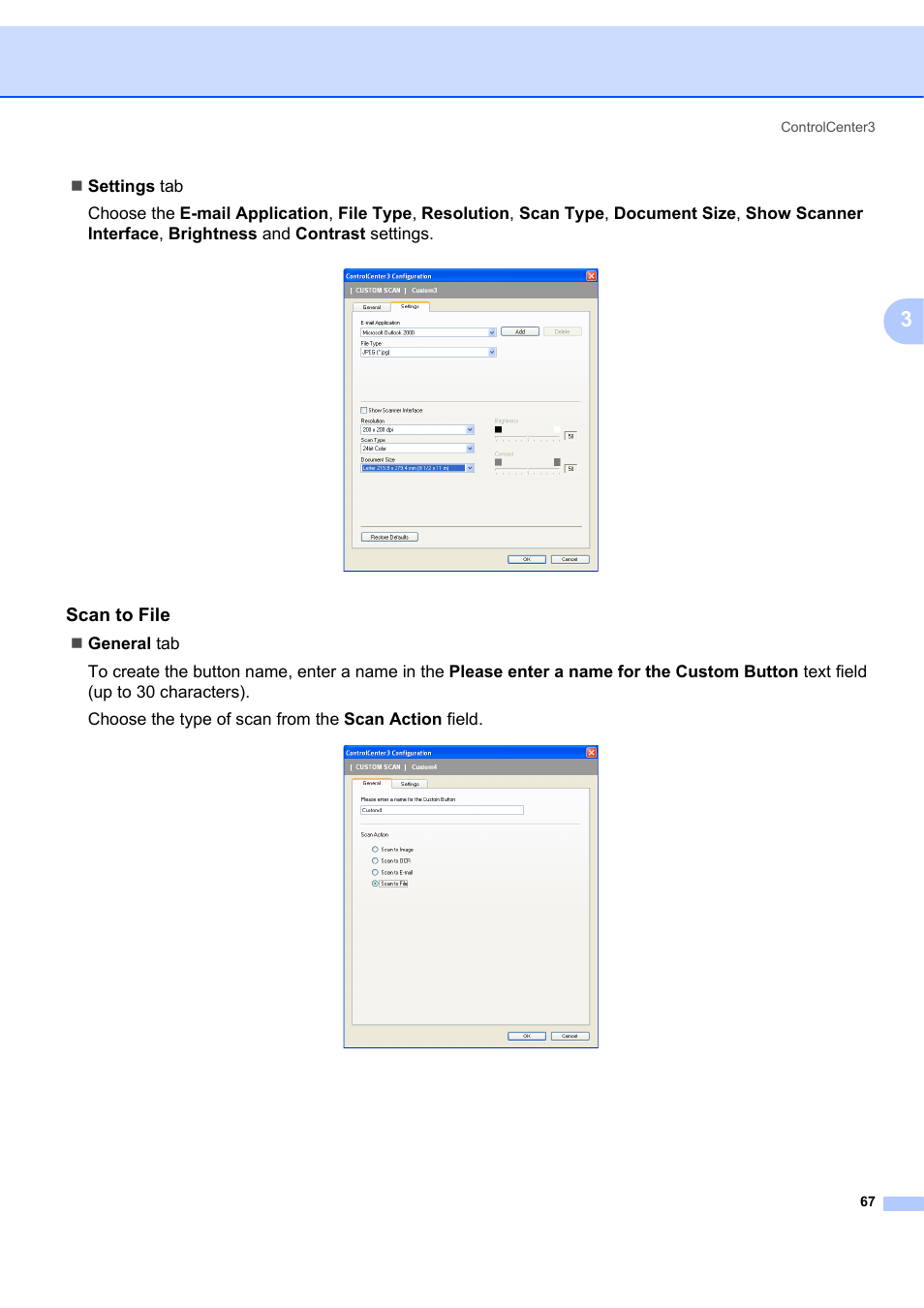 Scan to file | Brother MFC-7340 User Manual | Page 74 / 199
