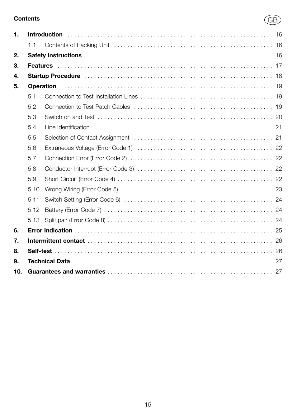 Weidmuller IE-CT Cable and Installation Tester User Manual | Page 3 / 15