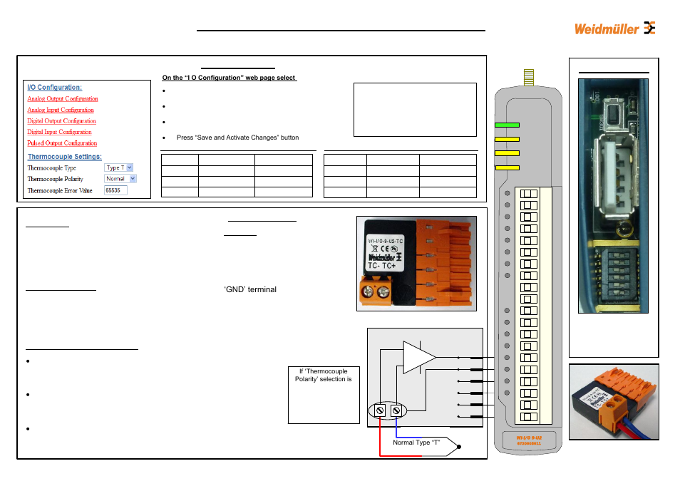 Weidmuller WI-I/O 9-U2-TC: Wireless Mesh I/O & Gateway, Thermocouple V1.6 User Manual | 1 page
