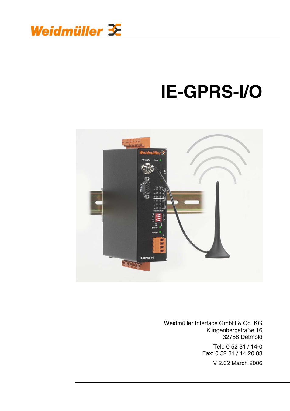 Weidmuller GPRS Alarm Unit User Manual | 94 pages