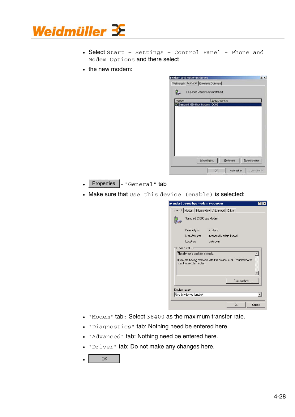 Configuration | Weidmuller GPRS Alarm Unit User Manual | Page 30 / 94
