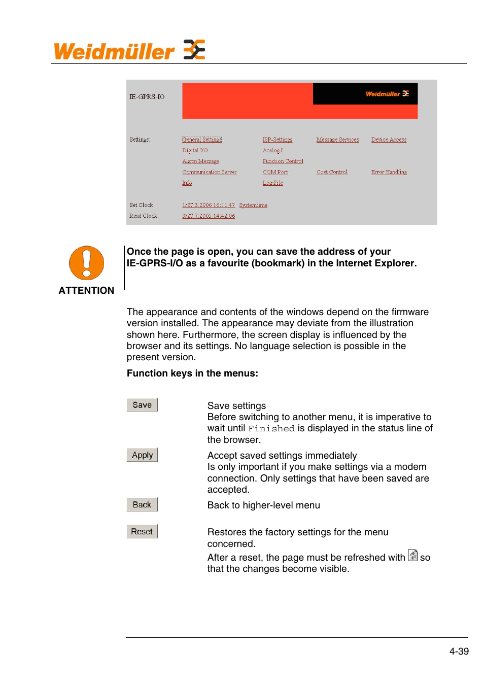 Configuration | Weidmuller GPRS Alarm Unit User Manual | Page 41 / 94