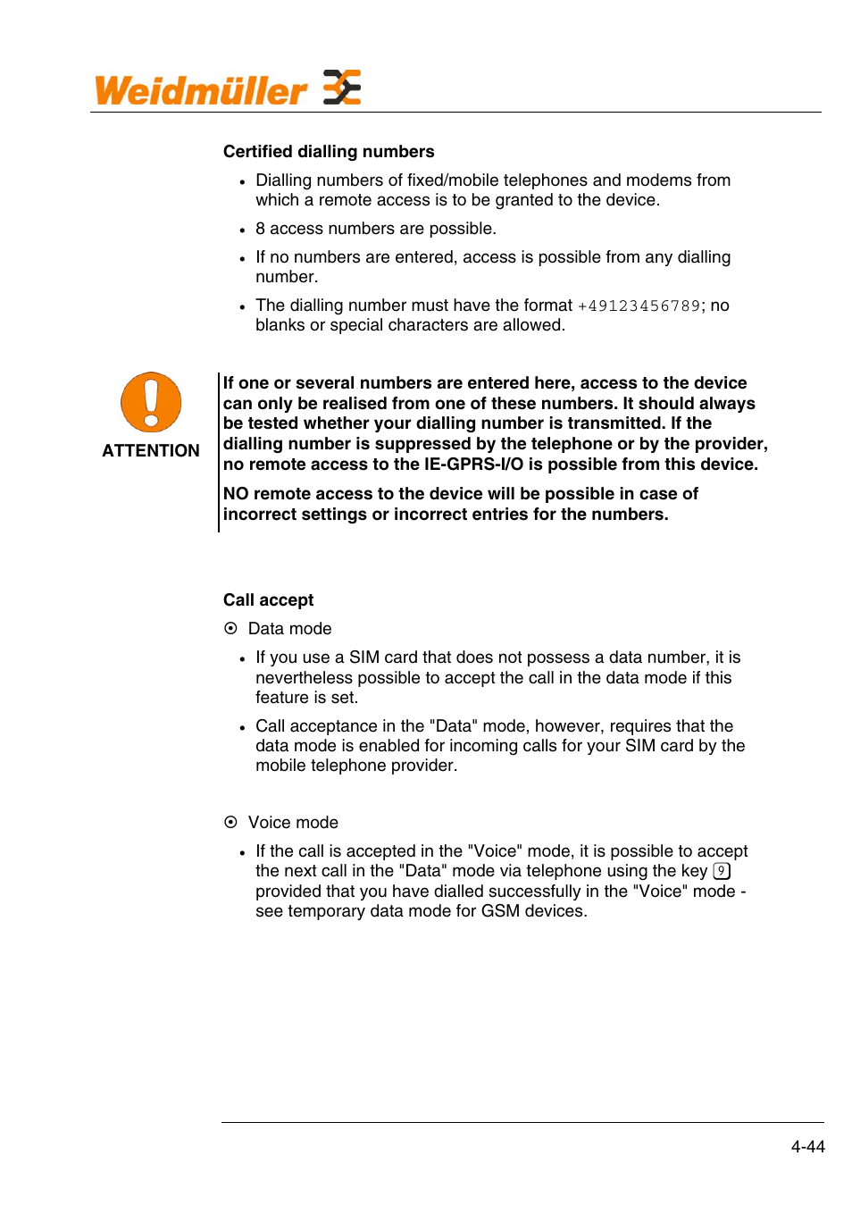 Configuration | Weidmuller GPRS Alarm Unit User Manual | Page 46 / 94