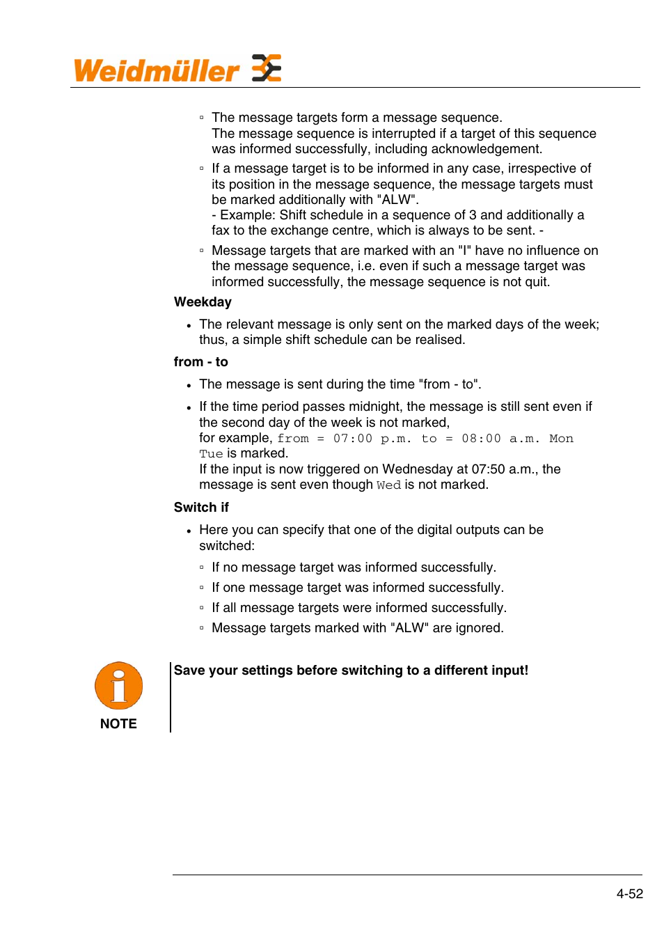 Configuration | Weidmuller GPRS Alarm Unit User Manual | Page 54 / 94