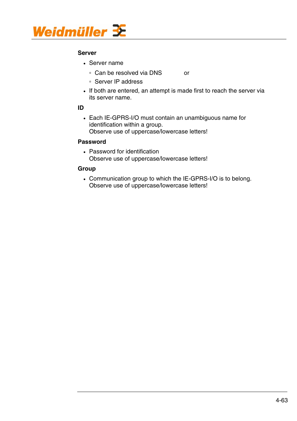 Configuration | Weidmuller GPRS Alarm Unit User Manual | Page 65 / 94