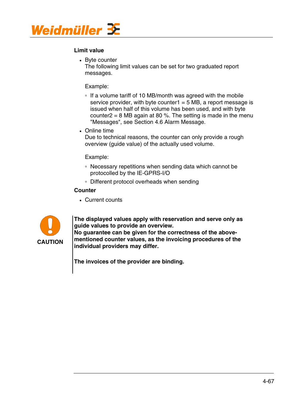 Configuration | Weidmuller GPRS Alarm Unit User Manual | Page 69 / 94