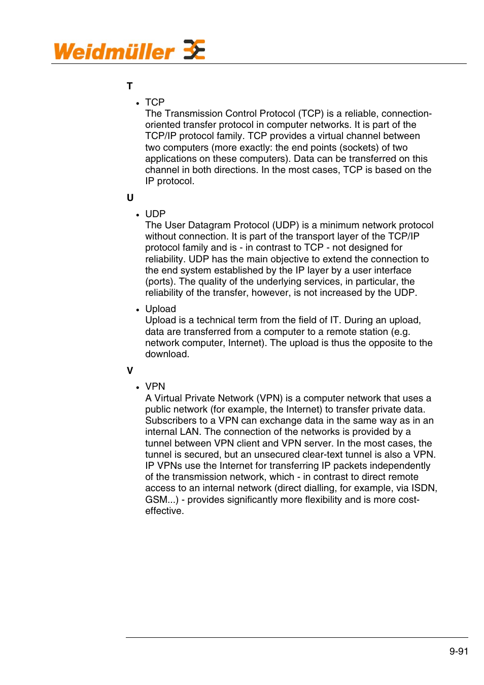 Glossary | Weidmuller GPRS Alarm Unit User Manual | Page 93 / 94