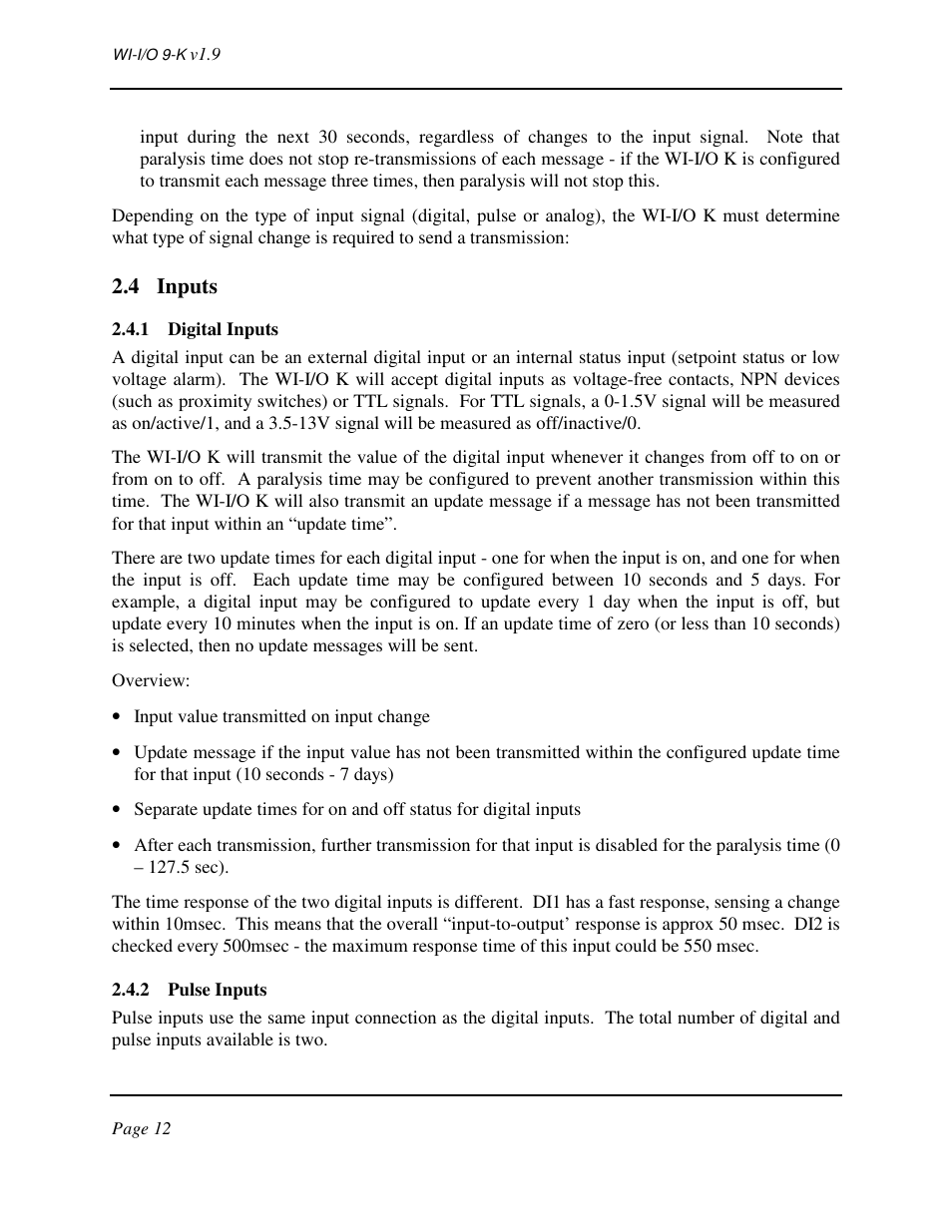 Weidmuller WI-I/O 9-K: Wireless I/O Transmitter v1.9 User Manual | Page 12 / 53