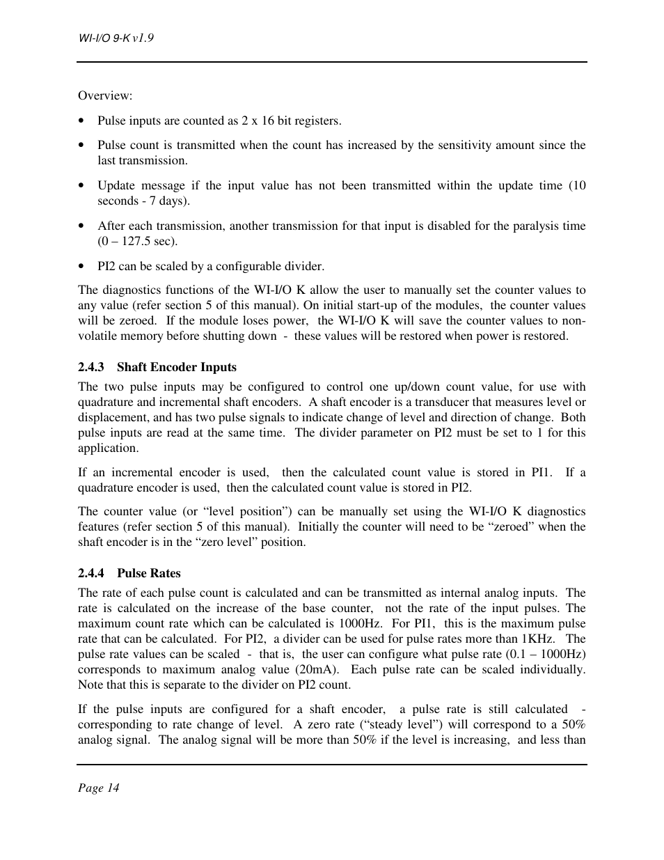 Weidmuller WI-I/O 9-K: Wireless I/O Transmitter v1.9 User Manual | Page 14 / 53