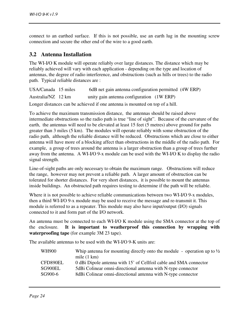 Weidmuller WI-I/O 9-K: Wireless I/O Transmitter v1.9 User Manual | Page 24 / 53