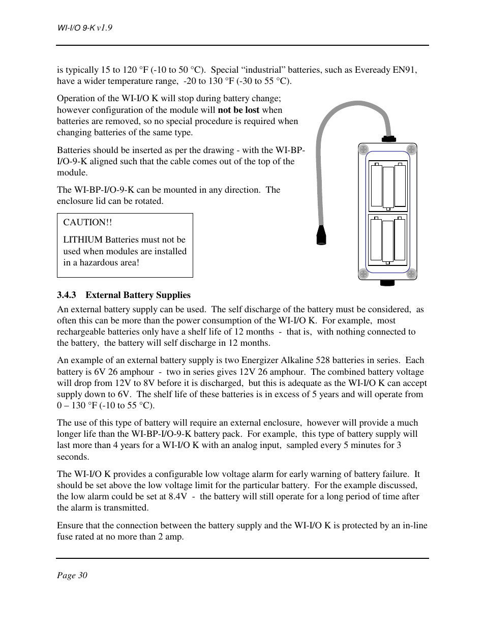 Weidmuller WI-I/O 9-K: Wireless I/O Transmitter v1.9 User Manual | Page 30 / 53