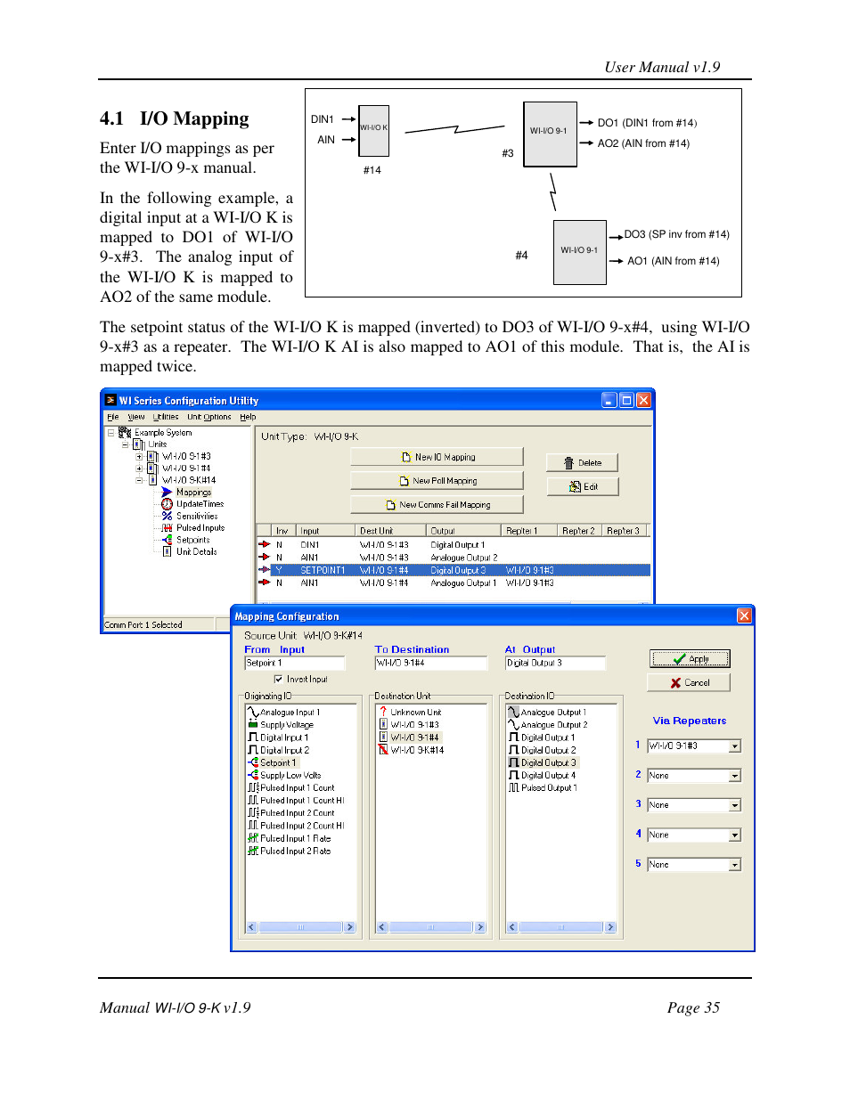 1 i/o mapping | Weidmuller WI-I/O 9-K: Wireless I/O Transmitter v1.9 User Manual | Page 35 / 53