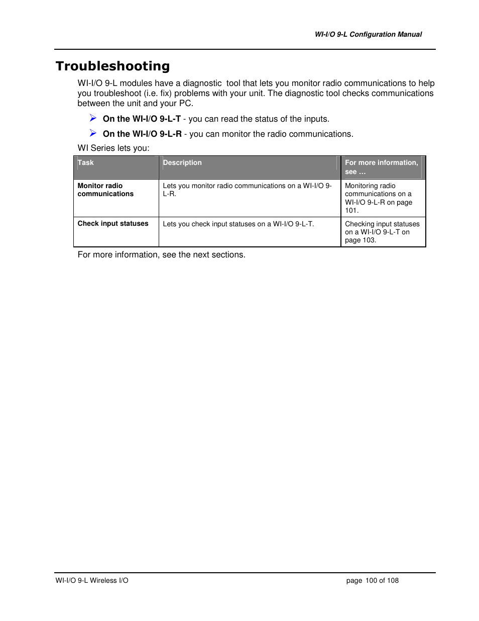 Weidmuller WI-I/O 9-L: Wireless I/O Transmitter / Receiver v1.3 User Manual | Page 100 / 108