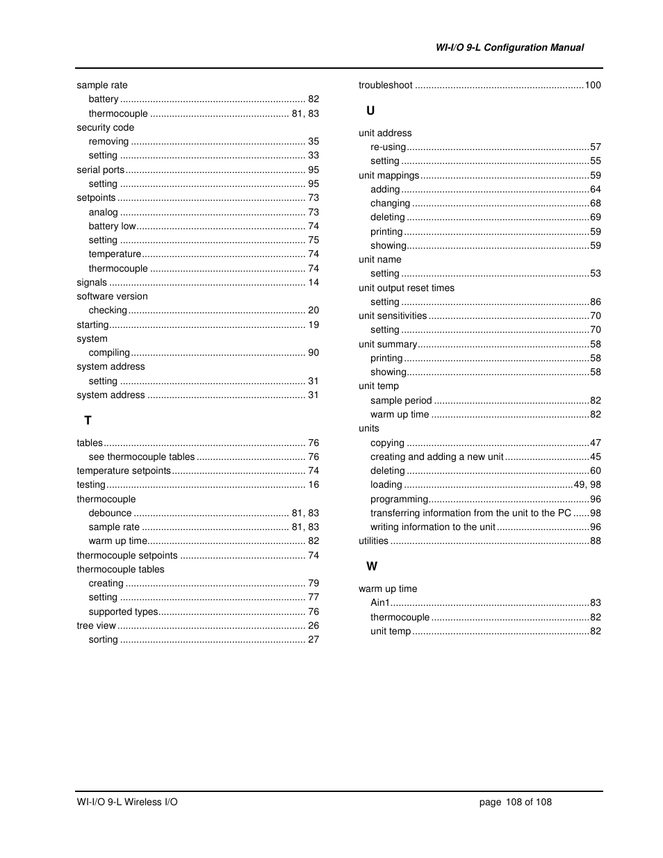 Weidmuller WI-I/O 9-L: Wireless I/O Transmitter / Receiver v1.3 User Manual | Page 108 / 108