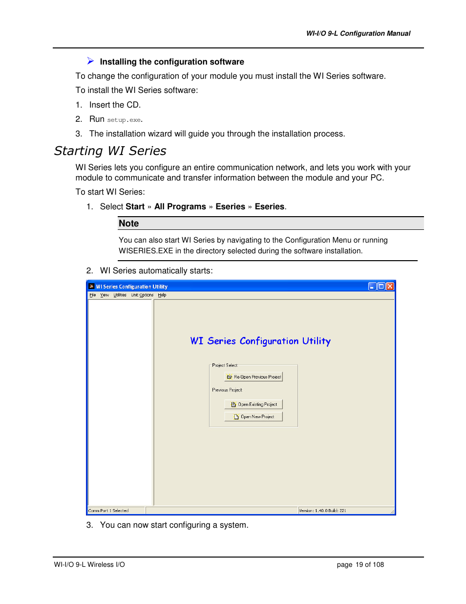 Weidmuller WI-I/O 9-L: Wireless I/O Transmitter / Receiver v1.3 User Manual | Page 19 / 108
