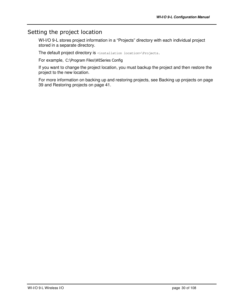 Weidmuller WI-I/O 9-L: Wireless I/O Transmitter / Receiver v1.3 User Manual | Page 30 / 108