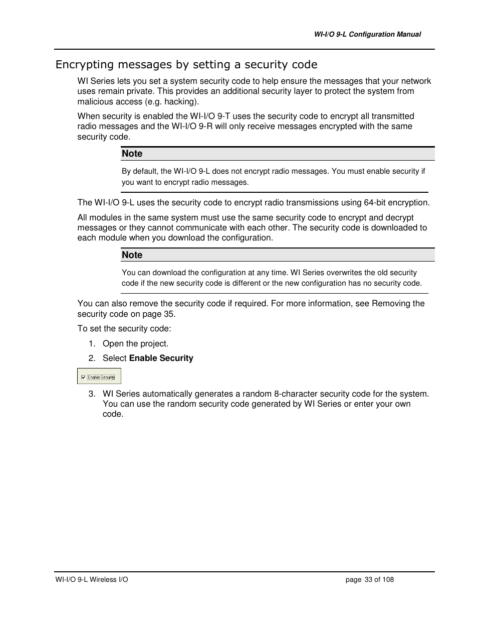 Weidmuller WI-I/O 9-L: Wireless I/O Transmitter / Receiver v1.3 User Manual | Page 33 / 108