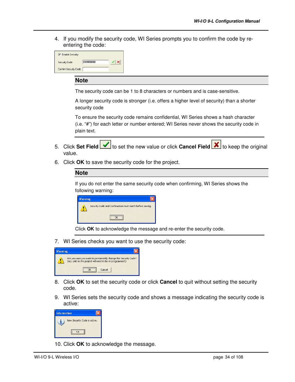 Weidmuller WI-I/O 9-L: Wireless I/O Transmitter / Receiver v1.3 User Manual | Page 34 / 108