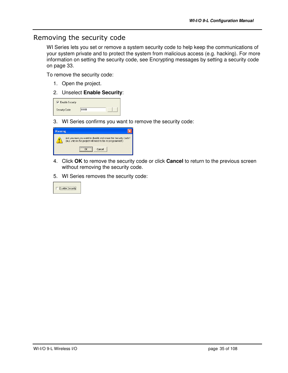 Weidmuller WI-I/O 9-L: Wireless I/O Transmitter / Receiver v1.3 User Manual | Page 35 / 108